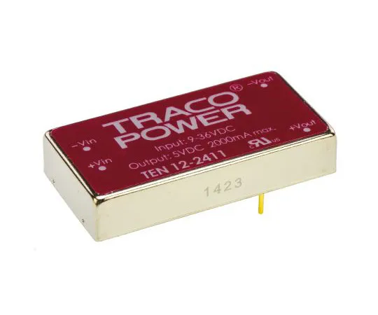 63-7524-74 TRACOPOWER TEN 12 12W Isolated DC-DC Converter Through Hole, Voltage in 9 → 36 V dc, Voltage out 5V dc TEN 12-2411