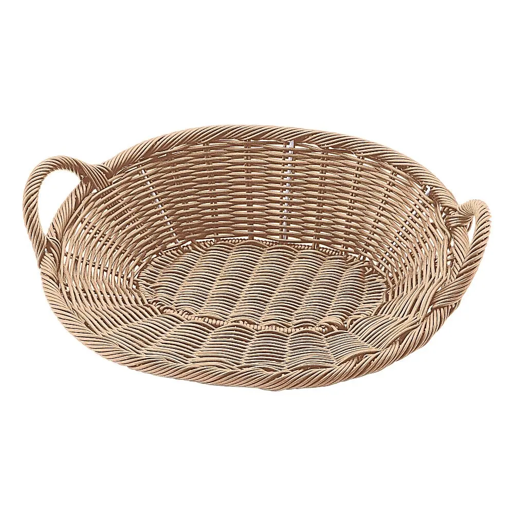62-6582-21 PP Small Size Bakery Basket Ivory w/Hand HB-001-IV