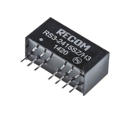 63-7356-73 Recom RS3 3W Isolated DC-DC Converter Through Hole, Voltage in 9 → 27 V dc, Voltage out 15V dc RS3-2415SZ/H3