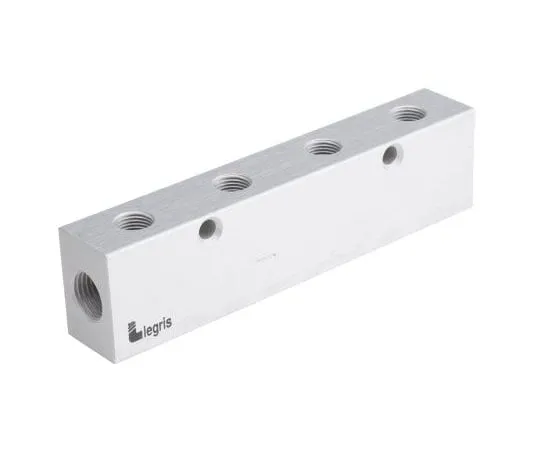 63-7539-17 4 Outlet Pneumatic Manifold Threaded Fitting, G 1/4 G 1/8 3311 10 13 04