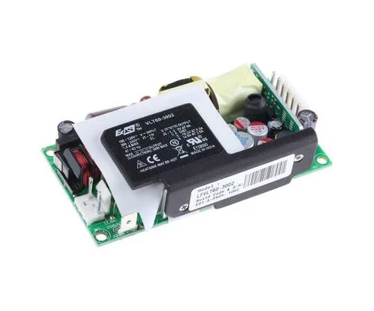 63-7513-81 EOS 60W Triple Output Embedded Switch Mode Power Supply SMPS, 2.5 A, 8 A, 500 mA, 5.2/14.6/16.2V dc Open Frame LFVLT60-3002