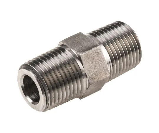 63-7431-84 RS PRO Stainless Steel Hexagon Nipple Joint 1/2in NPT(T) Male x 1/2in NPT(T) Male 222-6636