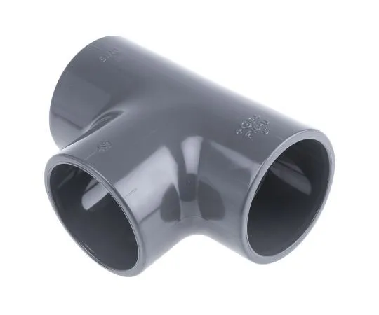63-7425-93 Georg Fischer 721201111 90° Equal Tee PVC Pipe Fitting, 51mm dia. 721201111