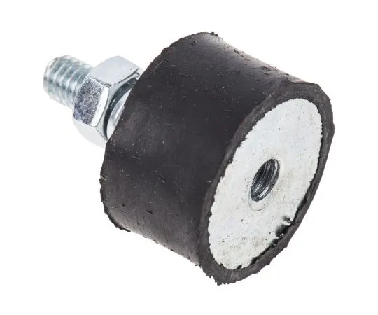 63-7477-86 FIBET 2515VD18-45 33mm Shock Mount M6 25mm Diameter 46.2kg Compression Load 3mm, Male to Female Natural Rubber 2515VD18-45