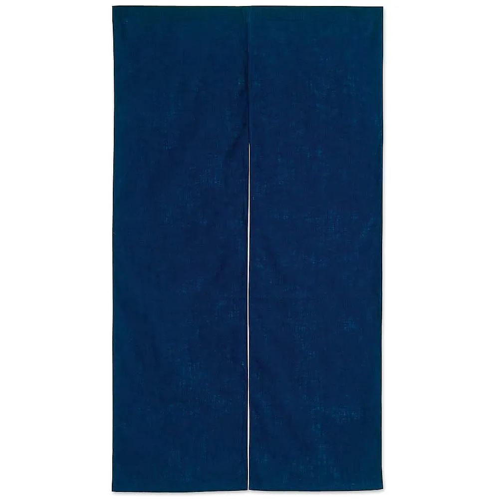 62-6318-95 Hanma Noren Cotton Linen Plain Navy 001-08