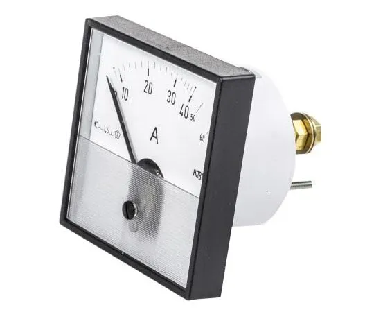 63-7468-31 HOBUT Analogue Panel Ammeter 0/40/80A Direct Connected AC, 72mm x 72mm Moving Iron PD72MIS40A2/1-001
