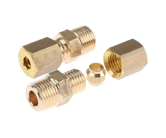 63-7437-80 Legris 4mm x 1/8 in BSPT Male Straight Coupler Brass Compression Fitting 0105 04 10
