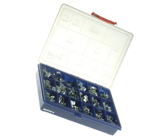 63-7509-13 JCS Hi-Torque 157 Piece Steel Bolt Drive Hose Clip Kit, 7 → 9mm and 16 → 18mm Inside Diameter MCZAB1RS