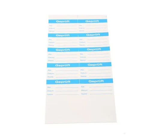 63-7468-98 Idento Adhesive Pre-Printed Adhesive Label. Quantity: 10 GKE06