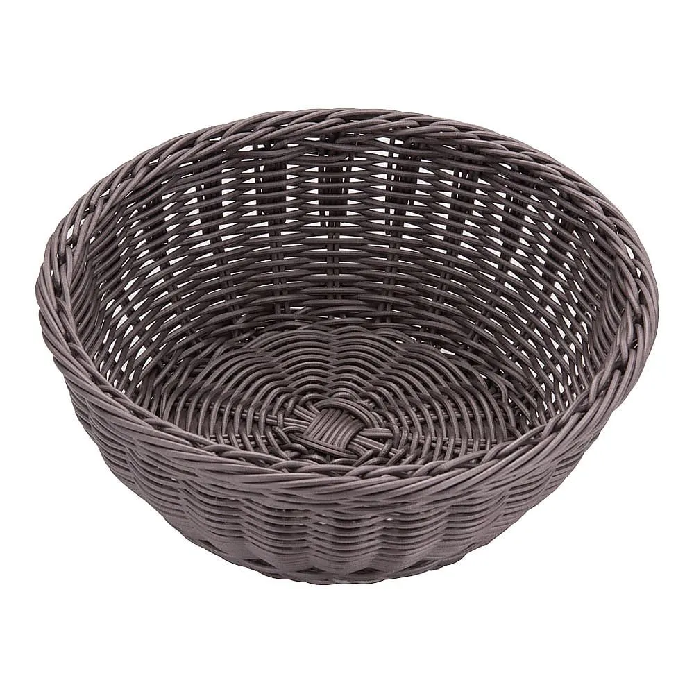 62-6582-16 Resin basket round type dark brown 91-082C