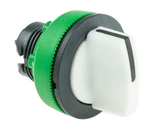 63-7389-33 Schneider Electric Harmony XB5 3 Position Selector Switch Head Standard Handle White Spring Return Left to Centre ZB5FD701
