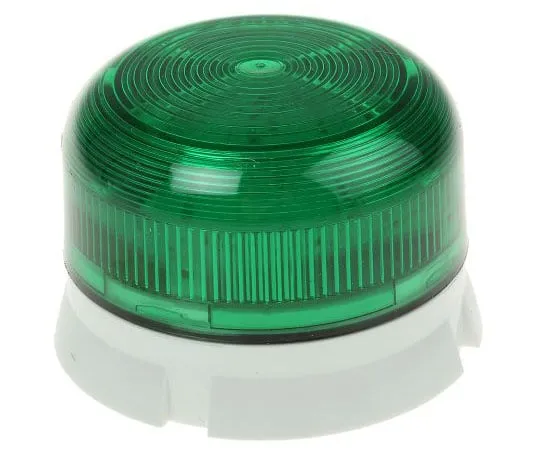 63-7487-21 Xenon, Flashing Beacon Flashguard Xenon Series, Green, Surface Mount, 12 V dc, 24 V dc QBS-0203