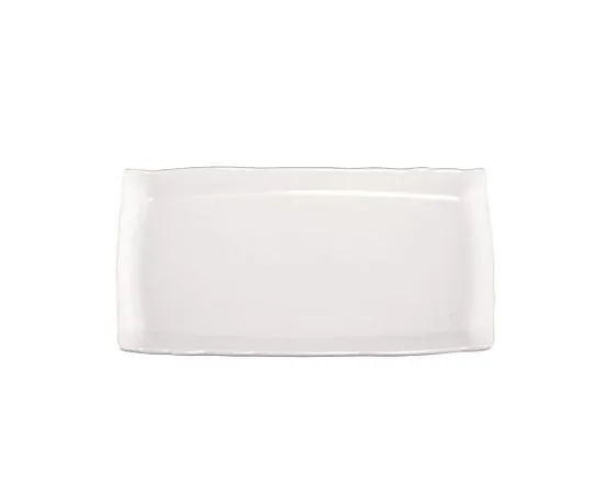 62-6674-59 Melamine Yoshino Long Plate 33 cm White