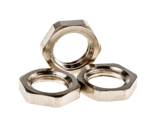 63-7511-16 SES Nickel Plated Brass Cable Gland Locknut, M10 Thread A8000.10