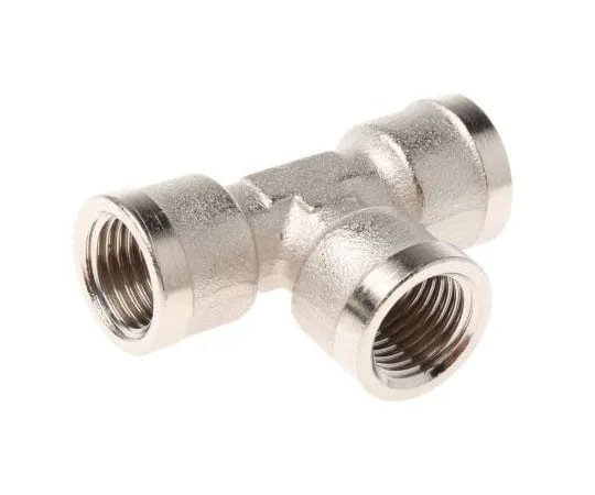 63-7510-84 Legris Hydraulic Tee Threaded Adapter 0915 00 13, Connector A G 1/4 Female Connector B G 1/4 Female 0915 00 13