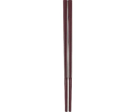 62-6727-76 10 Square Gurumen Chopsticks, Extra Thick, 21 cm, Red GM-4052