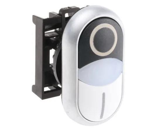 63-7526-61 Eaton M22 Series, Black/White Push Button Head, Momentary, 22mm Cutout 78635826 & M22-DDL-WS-X1/X0+M22-A