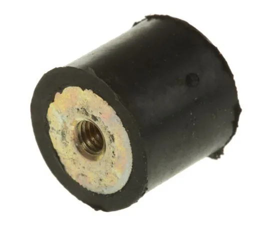 63-7477-90 FIBET 1615DD04-45 15mm Shock Mount M4 16mm Diameter 14.1kg Compression Load 3mm, Female to Female Natural Rubber 1615DD04-45