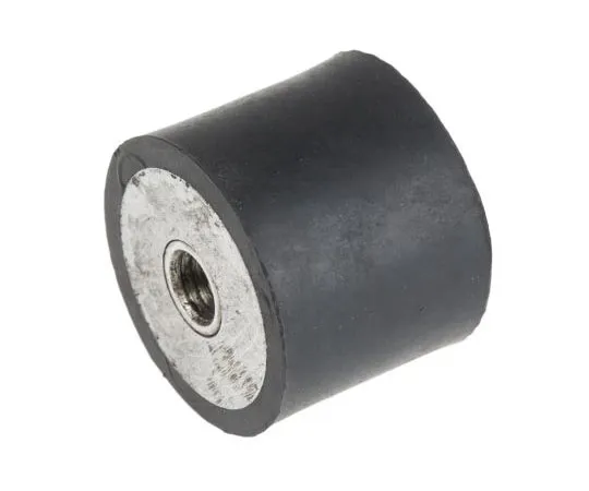 63-7392-59 RS PRO 20mm Shock Mount M6 25mm Diameter 44.3kg Compression Load, Female to Female Natural Rubber 171-2621