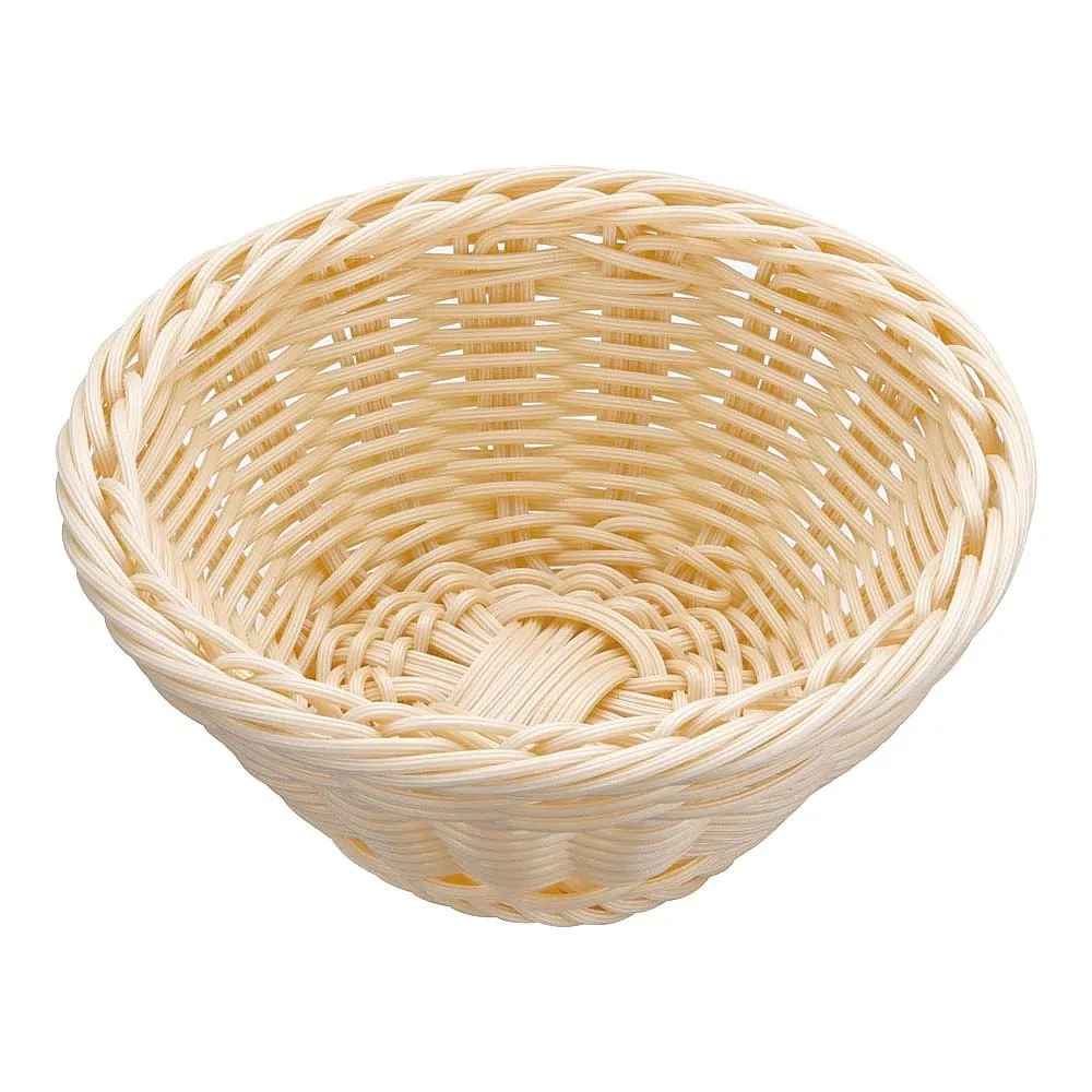 62-6582-08 Resin Basket Round White 91-078A