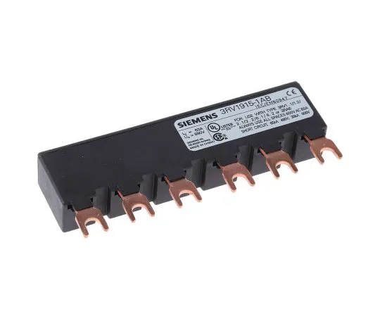 63-7446-45 Siemens 3 Phase Busbar, 2 Module, 400V ac, 45mm Pitch 3RV1915-1AB