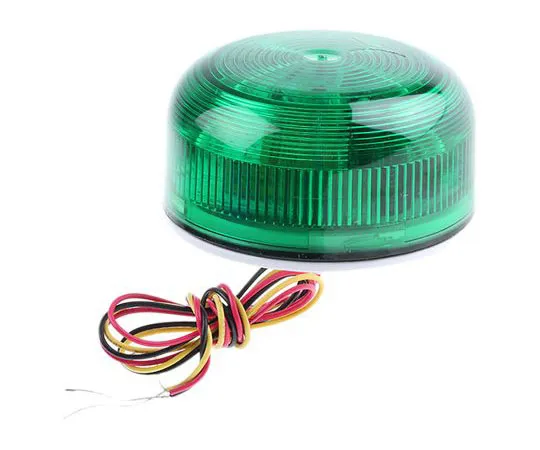 63-7519-33 Xenon, Flashing Beacon Flashguard Xenon Series, Green, Surface Mount, 12 V dc, 24 V dc QBS-0051