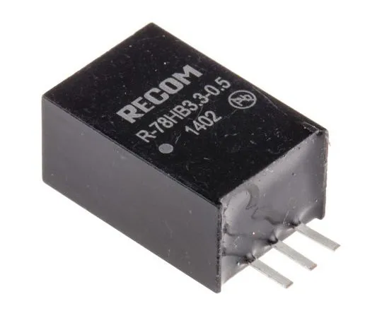63-7356-39 Recom Switching Regulator, 9 → 72V dc Input, 3.3V dc Output, 500mA R-78HB3.3-0.5