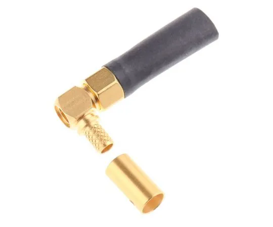 63-7474-29 Radiall Right Angle 50Ω Cable Mount SMA Connector, Crimp, Solder Termination R125176000W