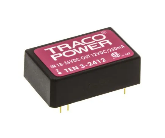 63-7429-22 TRACOPOWER TEN 3 3W Isolated DC-DC Converter Through Hole, Voltage in 18 → 36 V dc, Voltage out 12V dc TEN 3-2412