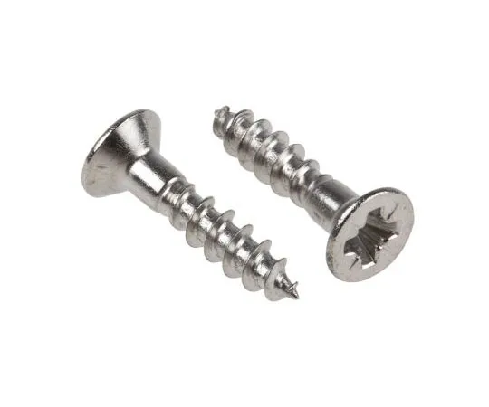 63-7372-50 Pozidriv Countersunk Stainless Steel Wood Screw, A2 304, 3.5mm Thread, 16mm Length 144-3527