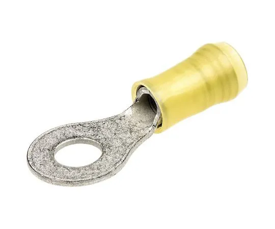 63-7383-71 TE Connectivity PIDG Series Insulated Crimp Ring Terminal, M6 Stud Size, 2.6mm² to 6.6mm² Wire Size, Yellow 130205