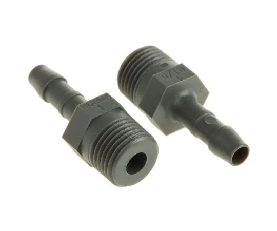 63-7535-20 Straight Male Hose Coupling 1/8in, 1/8 in R Male, Polyamide 419-7401