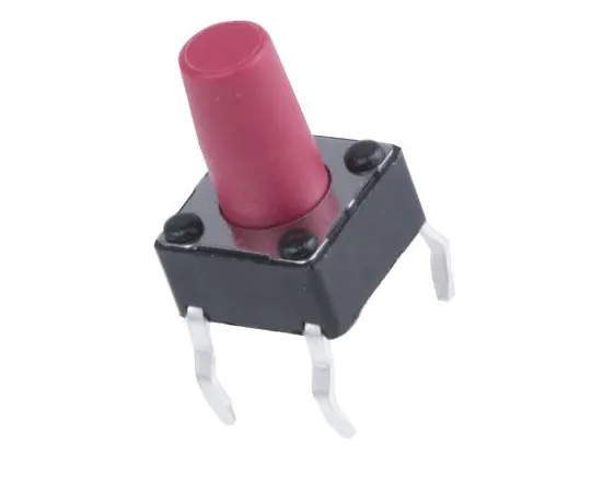 63-7514-40 Red Button Tactile Switch, Single Pole Single Throw (SPST) 50 mA @ 12 V dc 6mm DTS65RV