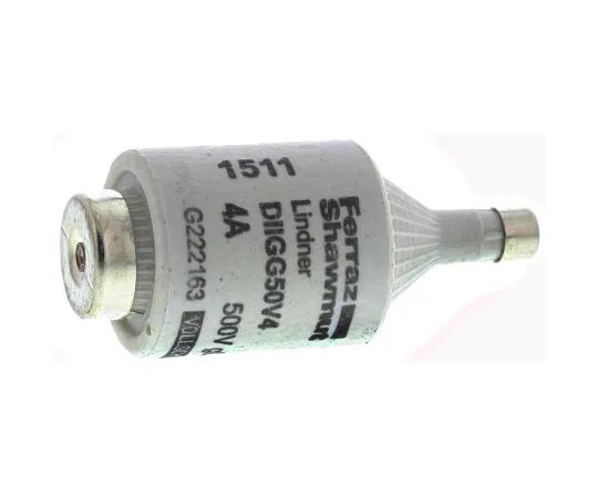 63-7513-52 Mersen 4A DII Diazed Fuse, E27 Thread Size, gG, 500V G222163