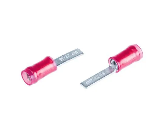 63-7383-83 TE Connectivity PIDG Series Insulated Crimp Blade Terminal 12.4mm Blade Length, 0.2mm² to 1.6mm², 22AWG to 16AWG, Red 131331
