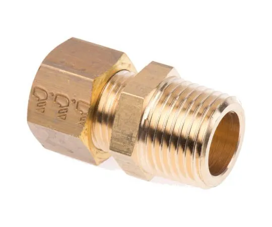 63-7437-81 Legris 12mm x 1/2 in BSPT Male Straight Coupler Brass Compression Fitting 0105 12 21