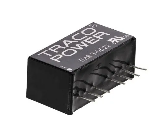 63-7357-59 TRACOPOWER TMR 3 3W Isolated DC-DC Converter Through Hole, Voltage in 4.5 → 9 V dc, Voltage out ±12V dc TMR 3-0522
