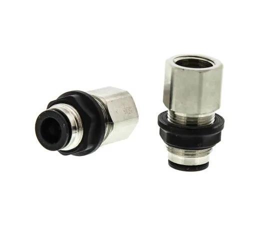63-7491-87 Legris Pneumatic Bulkhead Threaded-to-Tube Adapter, Push In 8 mm, G 1/4 Female BSPPx8mm 3136 08 13