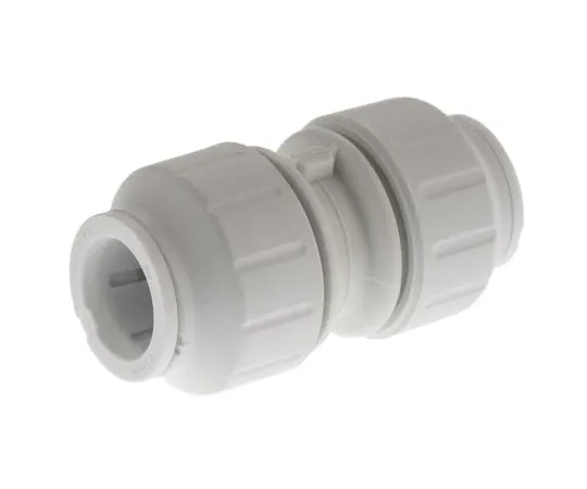 63-7539-62 John Guest PEM0415W Straight Coupler PVC Pipe Fitting, 15mm dia. PEM0415W