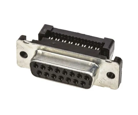 63-7529-87 TE Connectivity AMPLIMITE HDF-20 Series 2.76mm Pitch 15 Way IDC D-Sub Ribbon Cable Connector, Socket, Steel Shell 1658612-3