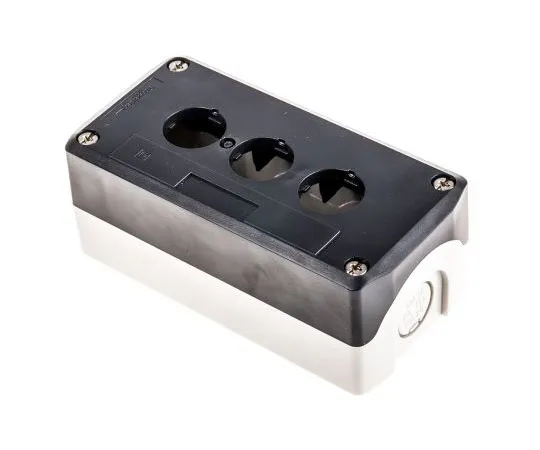 63-7493-17 Schneider Electric Harmony XALD Push Button Enclosure, 3 Hole Grey, 22mm Diameter None Plastic XALD03