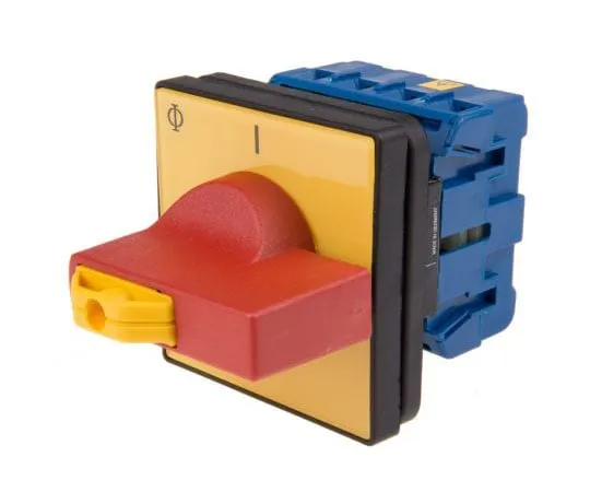 63-7464-34 4 Pole Panel Mount Non F***d Isolator Switch, 32 A, 11 kW, IP65 KG32BT204/GBA007E