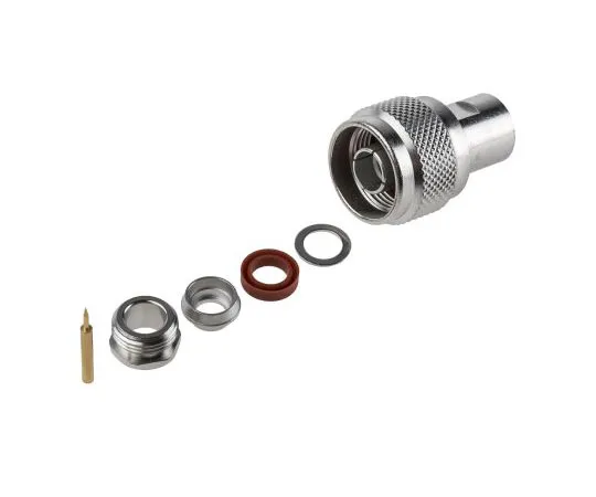 63-7474-60 Radiall 75Ω Straight Cable Mount N Type Connector, Plug, Clamp Termination, 0 → 1.5GHz, RG59, RG62 R162012000W