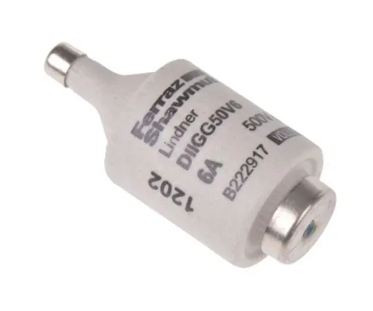 63-7513-53 Mersen 6A DII Diazed Fuse, E27 Thread Size, gG - gL, 500V B222917