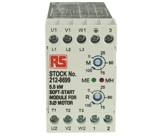 63-7426-60 RS PRO 12 A Soft Starter, 5.5 kW, 380 → 460 V ac 212-8699