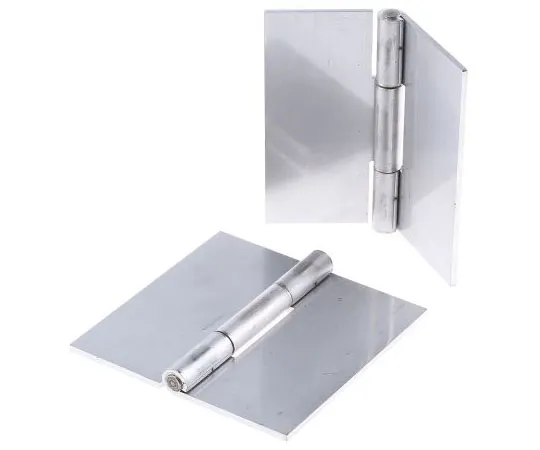 63-7529-42 Pinet Stainless Steel Hinge with a Riveted Pin, 100mm x 100mm x 2.5mm 52-2-3856