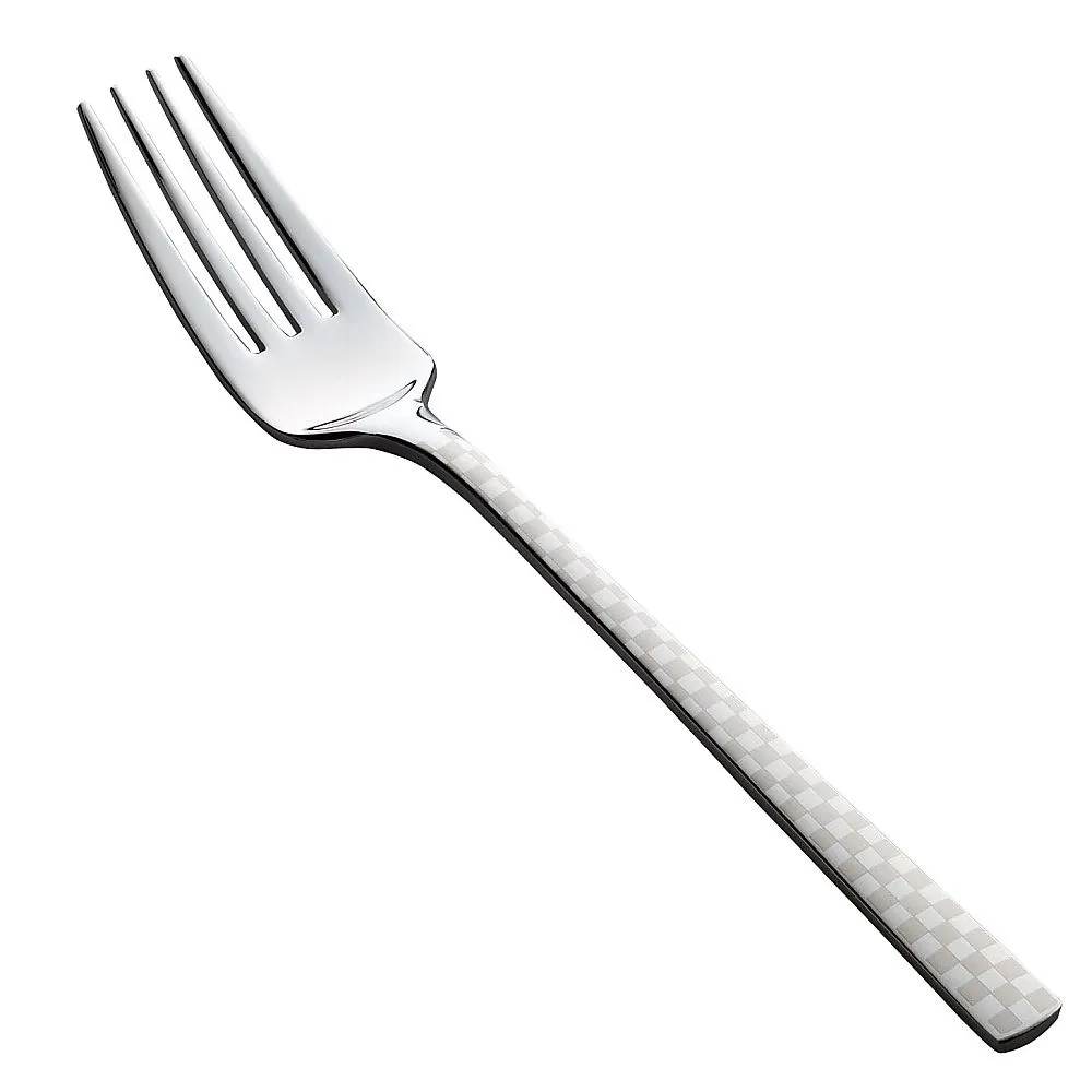 62-6720-60 (18-8) Aurora Ichimatsu White Dessert Fork MX-7