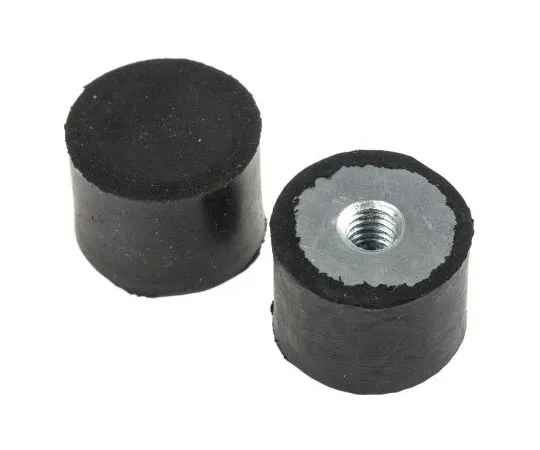 63-7453-71 FIBET Cylindrical M6 Zinc Plated Steel Anti Vibration Feet 2015DE06-60 39.9kg Compression Load ,20mm dia. Natural Rubber 2015DE06-60