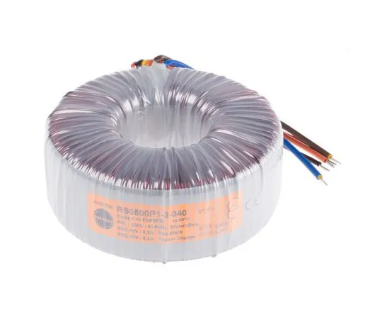 63-7432-72 2 Output Toroidal Transformer, 500VA, 2 x 40V ac 0500P1-2-040
