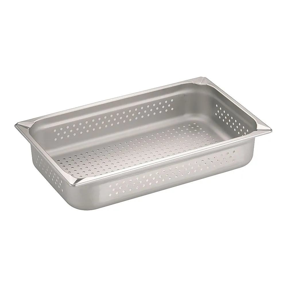 62-6360-76 KINGO Stainless Steel Hole Hotel Pan 1/1 x 100 11100PS